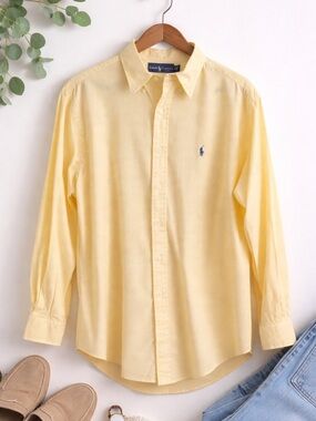 Ralph Lauren Yellow Button-Down Dress Shirt